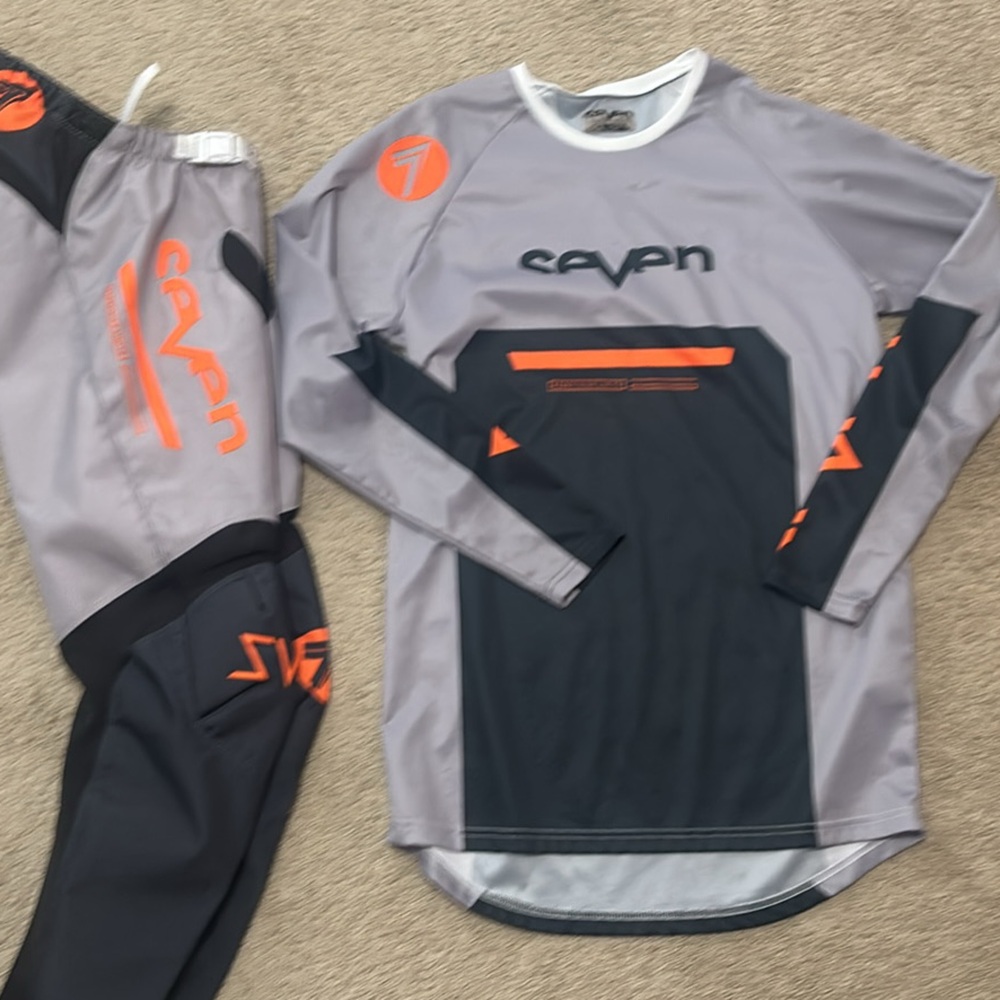 Seven MX Gray and Orange Riding gear